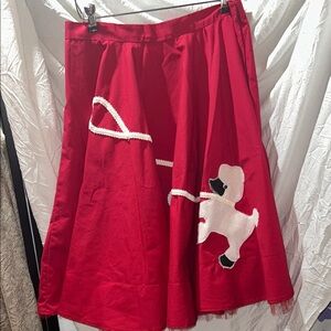 Red Poodle Skirt